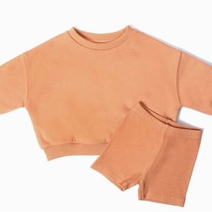 Baby Sweatshirt and Biker Short Set
